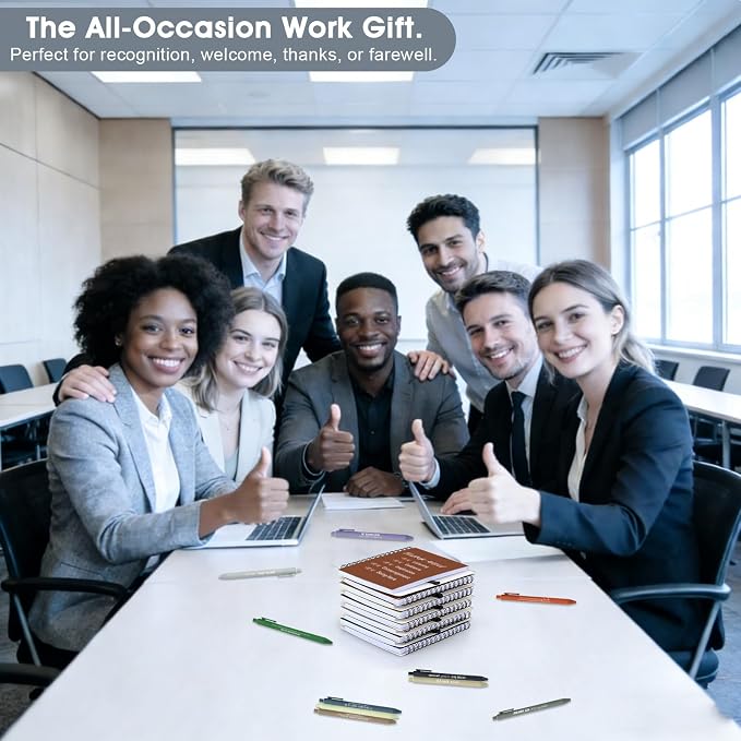 10 Sets/20 Pcs Employee Appreciation Gifts Bulk – Inspirational Notebooks with Motivational Pens, Small Notepads for Coworkers, Office Staff, Team, Volunteer, Nurse, Teachers, Housekeeping (Boho)