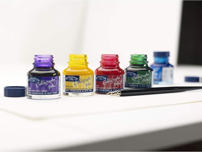 Winsor & Newton 1110702 Calligraphy Ink 30ml Bottle-White (Pack of 2)