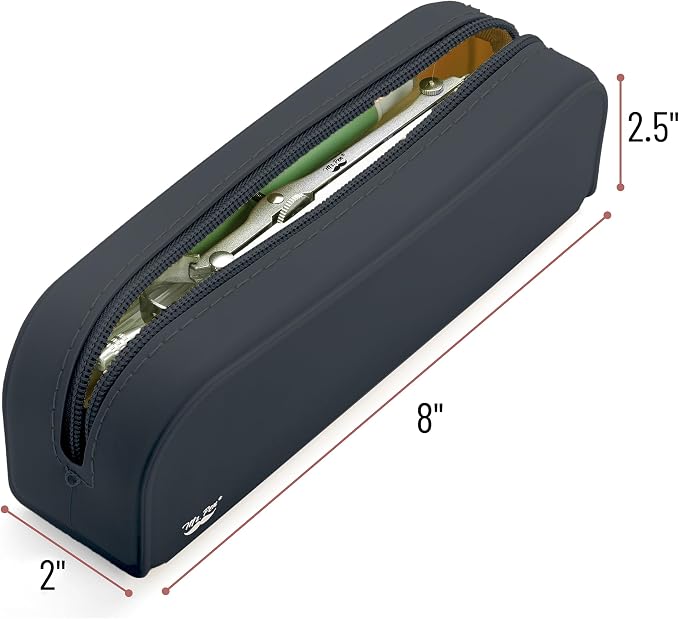 Mr. Pen- Silicone Pencil Case, Aesthetic Pencil Bag for Women, Makeup Pouch | Multifunctional Pouch for Stationery, Cosmetics and Electrical Goods Storage