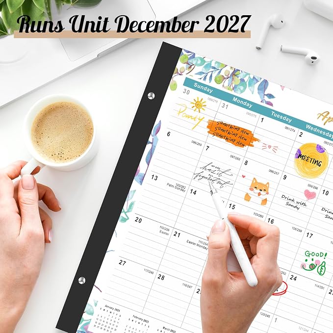 Gannyfer Desk Calendar 2026-2027 - 18 Month Large Desk Calendar 2026, Use from July 2026 to Dec 2027, 22" x 17" Desktop Pad Calendar, Office Supplies Perfect for Planning and Organizing In Your Home, School or Office