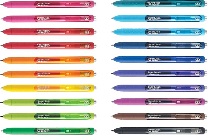 Paper Mate InkJoy Gel Pens,Medium Point (0.7mm),Assorted Colors,- Back to School Supplies,Teacher Essentials,Journaling,Writing,Note-Taking,20 Count (Pack of 12)