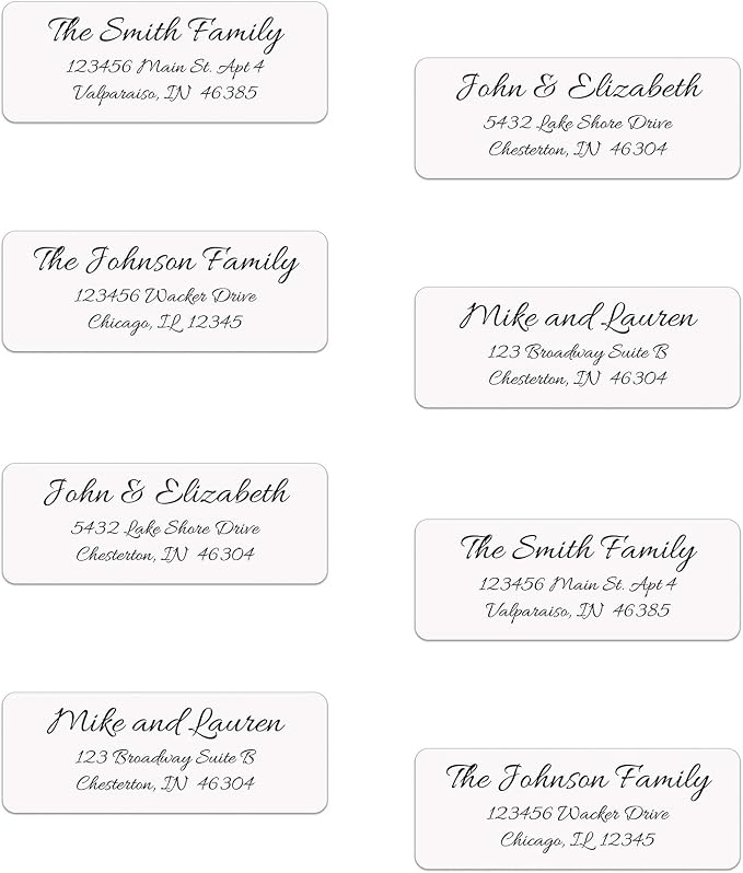 Personalized Return Address Labels - Simple Unique Design - Available in White, Clear, Kraft, Gold, or Silver Labels -120 Labels - 120 Envelope Seals Included - Made in the U.S.A. (Clear)
