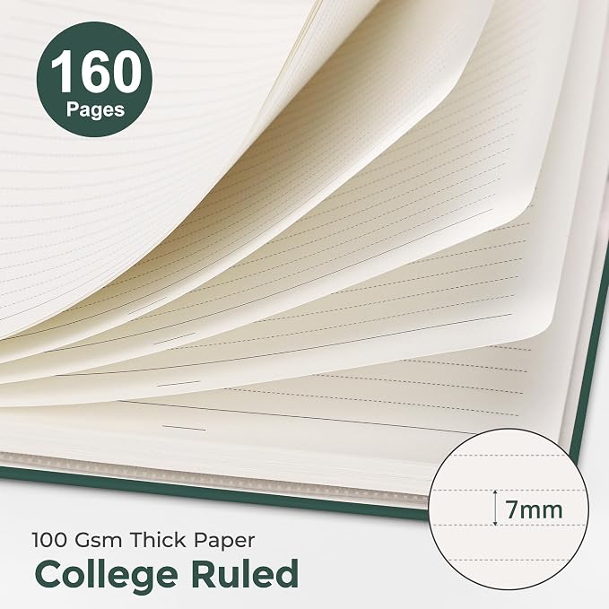 AHGXG Spiral Journal Notebook, 160 Lined Pages, A5 Size (5.7'' x 8.3'') | for Women, Journaling, Writing, Work & Office, Hardcover, 100 GSM Thick Paper (Golden Sunflower)