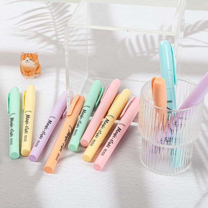 AIHAO Pastel Highlighters, Assorted Color, Chisel Tip Marker Pen, 12Pack, No Bleed, Aesthetic Cute Highlighter, Ideal for Office Home Supplies.