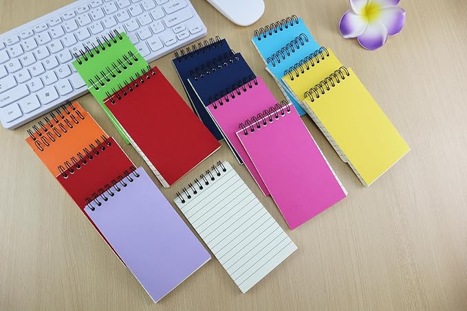 Small Spiral Notebook Set of 16,Mini 3x5 Pocket Notebook With Lined Pages, 60 Sheets Per Notepad, Memo Pads for Work, Home, Office, School, Gifts
