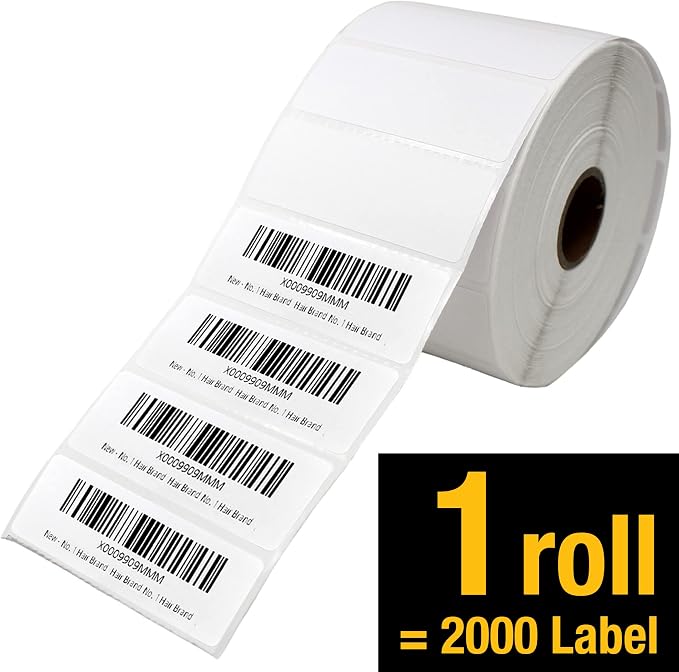 2 5/8" X 1” Direct Thermal Labels 2000 Per Roll Perforated | Quality 2 5/8" x 1” direct thermal labels 2000, designed for everyday use.