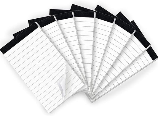 8 Pack Note Pads 3 x 5 Inch small notepads for Business Office Legal Pads | White Small Notepads College Ruled Writing Pad Mini Notepad with 30 Sheets Lined Paper in Each Notepad for Home Office School