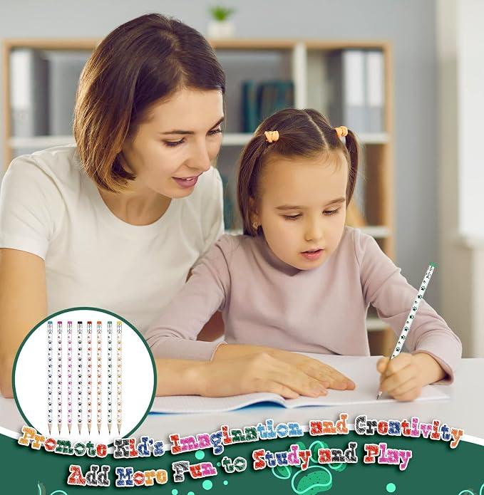 Weecent 48 Pcs Paw Print Pencil 8 Color Pencils Party Favors for Kids Wooden Writing Novelty with Erasers Dog Party Favors Fun School Supplies and Reward Prizes