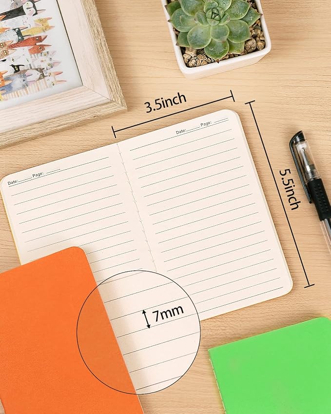 Gwybkq Small Lined Notepads Bulk 120 Pack (30 Sheets/60 Pages) Mini Journal Pocket Notebooks Set Colorful Cover Notebooks for Kids 3.5 x 5.5 Inches