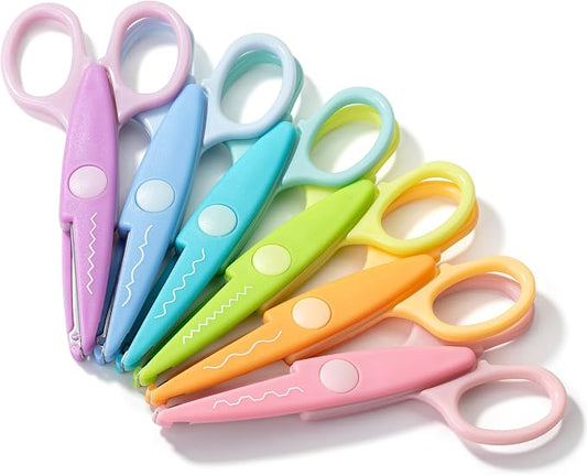Mr. Pen- Craft Scissors Decorative Edge, 6 Pack, Rainbow | Zig Zag Scissors for Crafting, Scrapbooking, Fancy, Pattern, Design