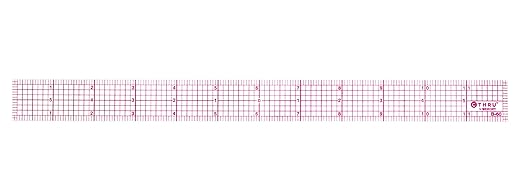 Westcott 8ths 12-Inch Beveled Transparent Ruler (B-60)