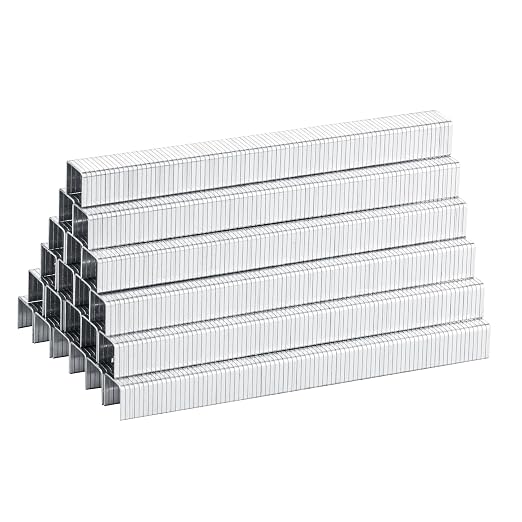 meite T50 Staples, 3/8 Inch Staples for Staple Gun, Heavy Duty Galvanized Staples, 20 Gauge 3/8" Crown, Compatible with T50 Staple Gun, Ideal for Upholstery, Construction, Furniture (1,512 Counts)