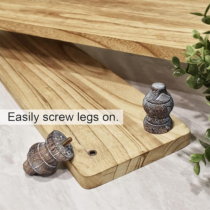 Ikee Design 2 Pcs Set Wooden Display Riser, Wood Cupcake Dessert Display Riser, Countertop Dessert Serving Stand, Cake Riser Stands