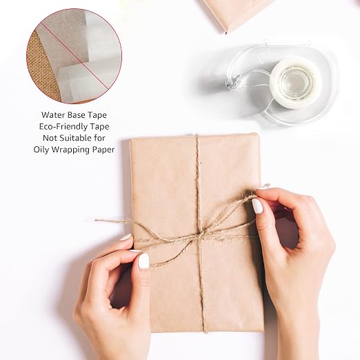 Amazon Basics Invisible Matte Finish Tape Dispenser with Refill Rolls for Labeling, 3/4" x 650" (18 yds), 6-Pack