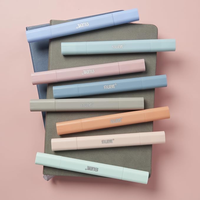 BLIEVE Bible Highlighters No Bleed Through, Pastel Colors, Dual Tip, 8 Pack | Aesthetic Cute Highlighters, Chisel Tip & Fine Point For Bible & Journaling, Back To School Supplies