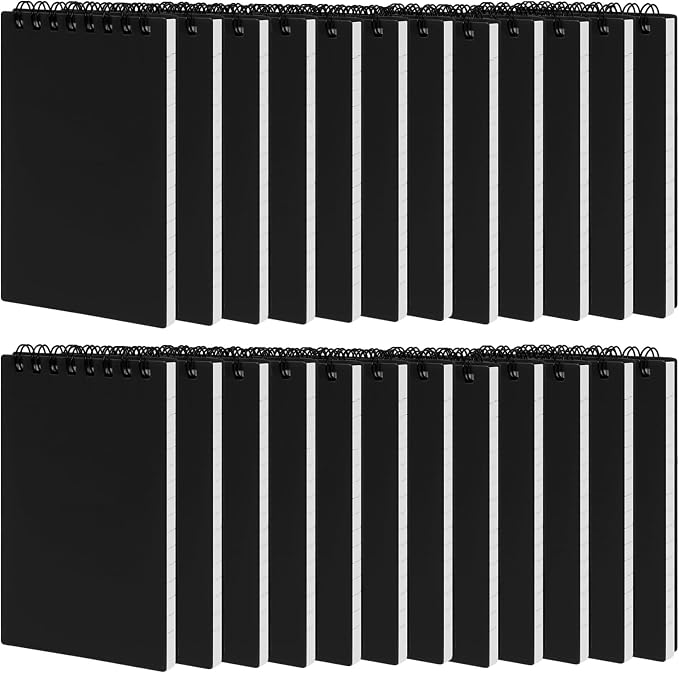24 Pack 3x5" Spiral Pocket Notebook, College Ruled Small Notepad for School | Mini & Small Notebooks, Pocket Notepads & Note Pads for Home Office Work Meetings Travel Journal, Great for Quick Note Taking