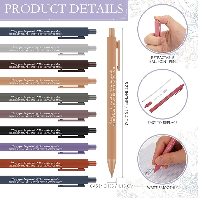 Tellingyou 20 Sets Difference Maker Employee Appreciation Gift for Coworker to Do List Notebooks with Ballpoint Pen Note Pads Journal Back to School for Teacher Nurse Staff Team (Morandi Earth Tones)
