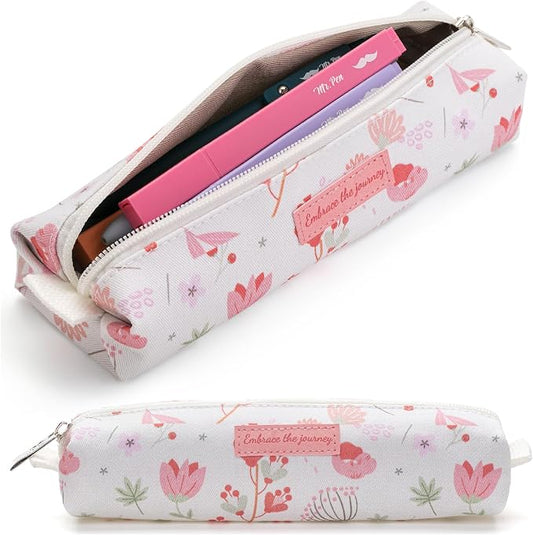 Mr. Pen- Cute Pencil Case Pouch, Multipurpose Canvas Bible Pencil Pouch | Smooth Zipper, Premium Material, Neat Stitches, Ideal for Stationery, Cosmetics, Electronics, School, Office, Travel
