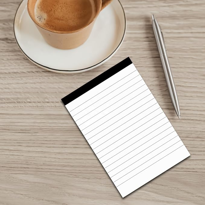 8 Pack Note Pads 3 x 5 Inch small notepads for Business Office Legal Pads | White Small Notepads College Ruled Writing Pad Mini Notepad with 30 Sheets Lined Paper in Each Notepad for Home Office School