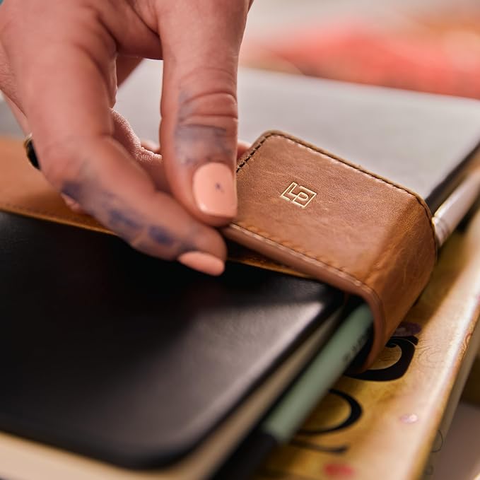 Leatherpress Luxury Leather Sketchbook, Hardcover Drawing Notebook | Pen Loop/Magnetic Closure, Acid Free 150gsm Thick Paper, Full-Grain Leather Artisan Collection (9.3” x 7.8” x .9”)