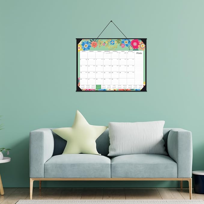 2026 Desk Calendar - Large Desk Calendar 2026, Jan. 2026 - Dec. 2026, 22" x 17", 2026 Calendar 12 Month with Corner Protectors, Desk Pad, To-Do List & Notes, Desk/Wall Calendar for Planning or Organizing - Blue Floral