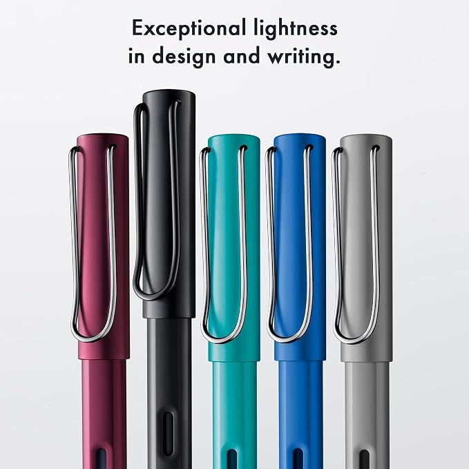 LAMY AL-star denim - Fountain Pen with ergonomic grip & polished steel nib in size M - lightweight aluminum body - including LAMY T 10 blue cartridge - Right-Handed