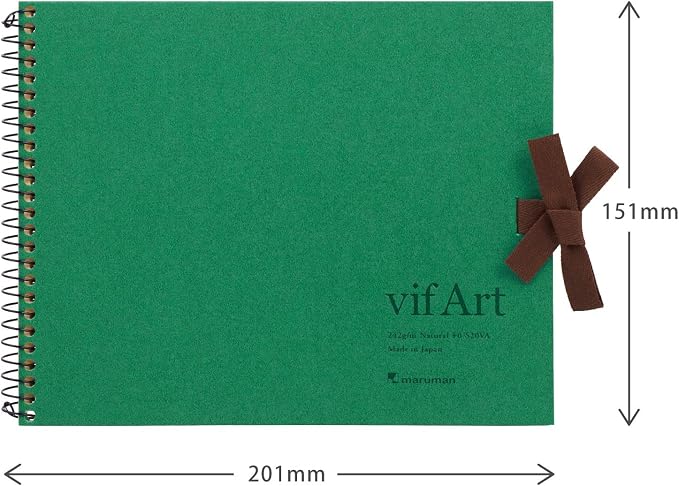 Maruman Sketch Book F0 Vifar Watercolor Paper, Medium Grade, 15 Sheets S20VA