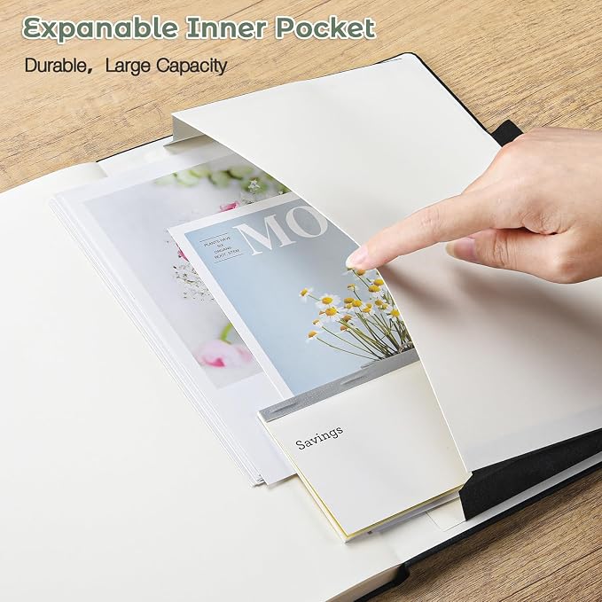 Blank Notebook, Hardcover Sketch Book, 8.5" x 11" Large Blank Journal, No Bleed Thick Paper Sketchbook for Drawing, Unlined Notebook Journal for Women Men, A4 Leather Sketchbook, Lay Flat, Light Green