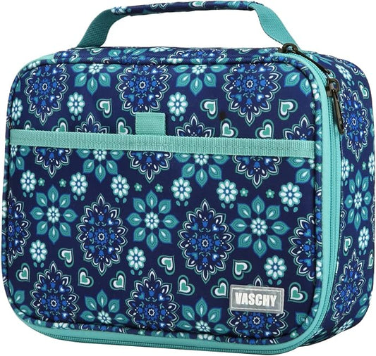 VASCHY Large Pencil Case Bag, Art Supply Marker Organizer Big Pen Pouch with 3 Detachable Layers Slots Multiple Zipper Pockets for Kids Adults School Office Blue Snowflake