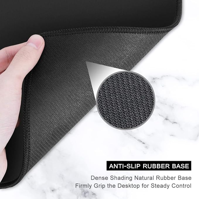 Auhoahsil Large Mouse Pad, XXL Desk Pad, Extened 35" x 15", Non-Slip Rubber Base, Stitched Edges, Superior Surface, Waterproof Keyboard Mat, Large Mousepad for Gamer, Office & Home, Abstract Stone