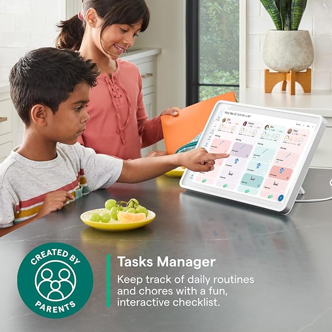 Skylight Calendar 2 - 15-inch Full HD Touchscreen Digital Calendar, Featured on Wirecutter - Wall Planner & Interactive Chore Chart, Smart Family Organizer, 16GB Storage, Wi-Fi, Wall Mount Included - Shadow Box, Silver