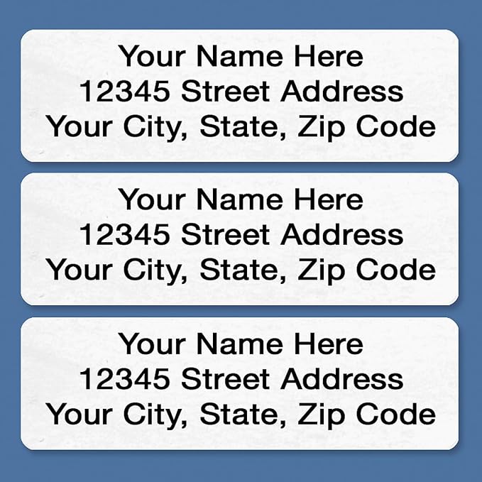 Colorful Images Return Address Mailing Labels, 3/4" x 2 1/2" | Clear, 500 Count, Self-Adhesive, With Dispenser, Customize with Name & Shipping Address