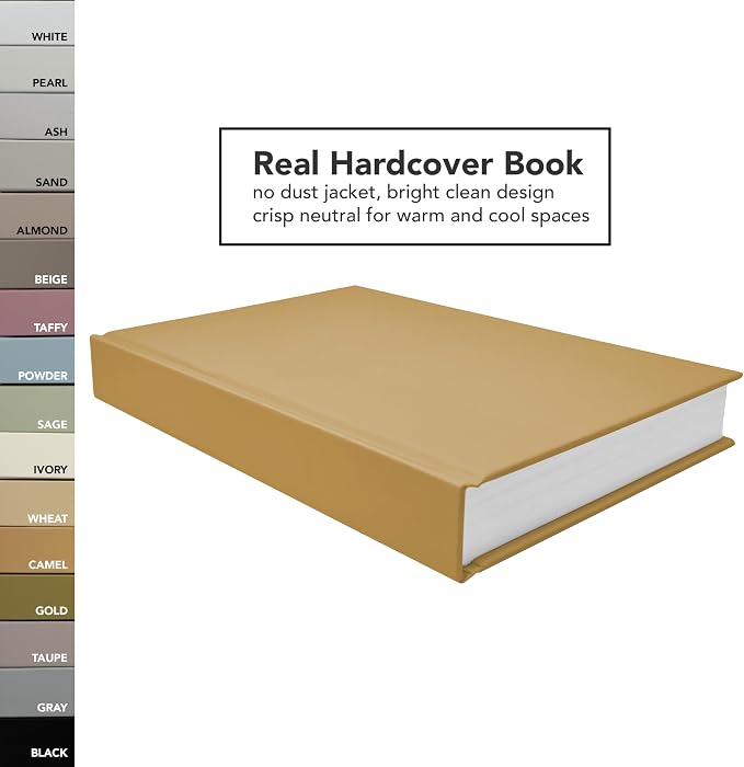 CovoBook™ Blank Hardcover | Premium Sketchbook Journal Guest Book | Photo Prop Home Decor (Camel, Size 9)