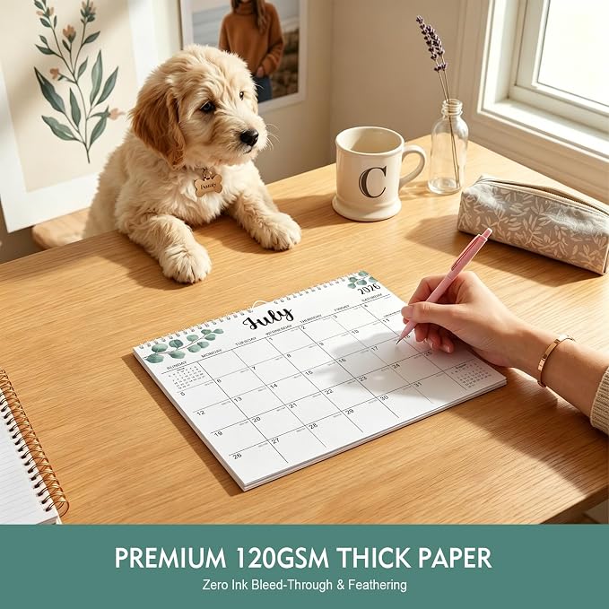 Comix 18 Month Wall Calendar 2026-2027 11x8.5 Inch, Monthly Planner Jul 2026 to Dec 2027, Thick 120GSM Paper with Stable Twin-Wire Binding for Home Office Planning