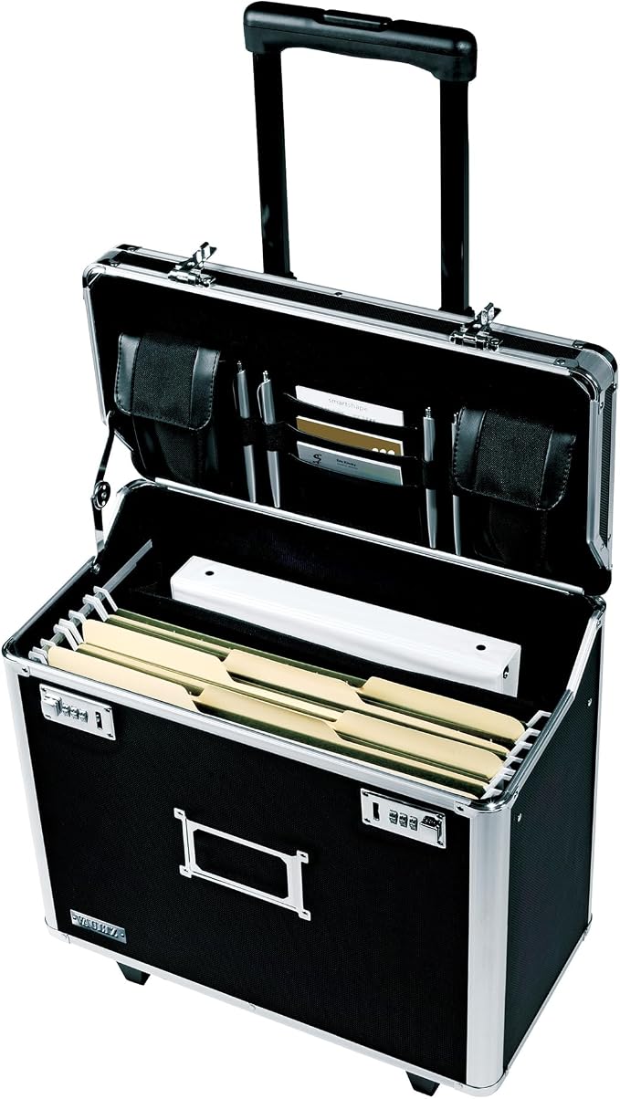Vaultz Locking Mobile Business Case, Legal Size, 14.5 x 13.5 x 11 Inches, Black (VZ00194)
