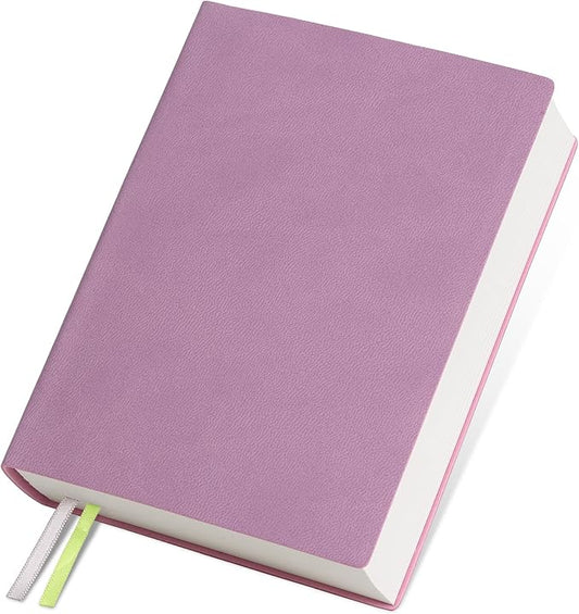 Thick Blank Journal Notebook 400 Pages, A6 Unlined Plain Sketchbook, 100gsm Thick Blank Paper Hardcover Soft Leather Cover, No Lines Drawing Pad Memo Diary Writing Art Notepad 3.9 × 5.5