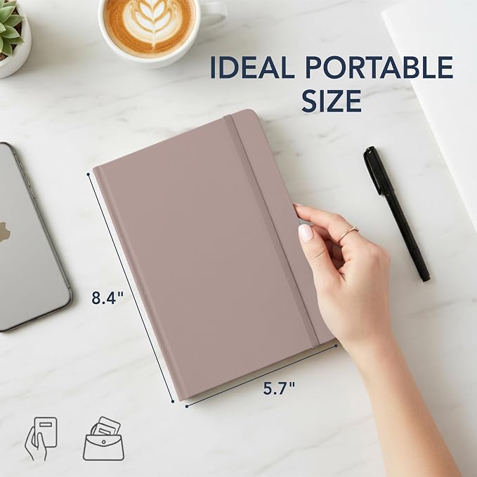 Mr. Pen- Dotted Journal Notebook, A5 Medium Size (5.7"x8.4") | 160 Pages (80 Sheets), Fabric Hardcover, 100 GSM Thick Paper, Bullet Dotted Journal for Planning, Tracking
