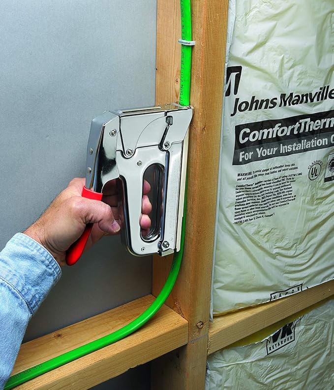 Arrow T72 Heavy Duty Wire and Cable Staple Gun, Manual Stapler | Staple Gun for Installing Wiring for Telecommunications, Internet, and Computer Cables, uses T72 Insulated Staples