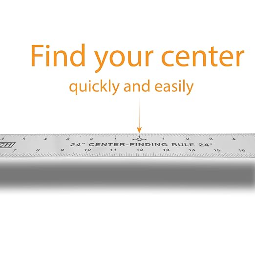 Stainless Steel Center Finding Ruler. Ideal