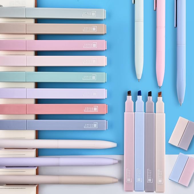 DazSpirit 12 Pastel No Bleed Bible Highlighters & 6 Color Pens Set | Quick-Dry Cute Aesthetic Markers in Assorted Colors for Bible Study, Journaling, Office and School Supplies