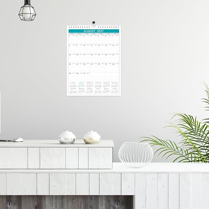 Calendar 2027, 12 Monthly from January 2027 to December 2027, with Julian Date, 11.4 x 14.6 Inches, Thick Paper
