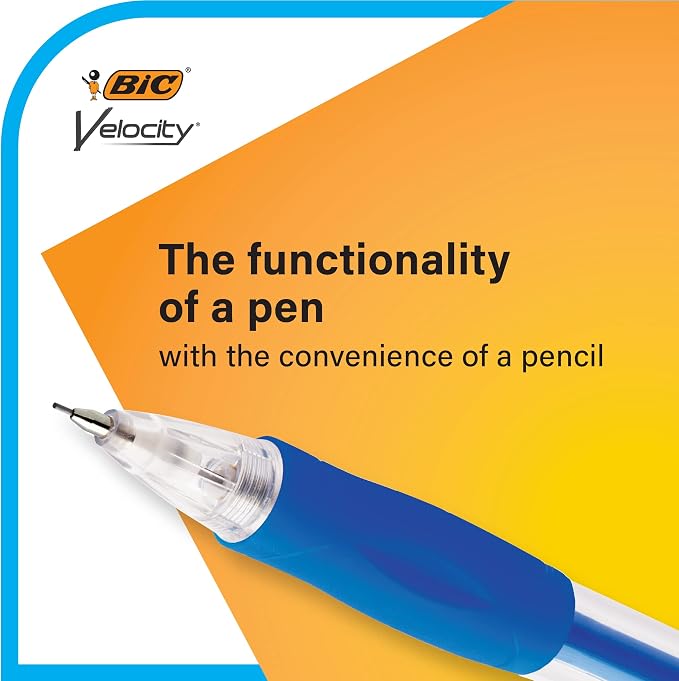 BIC Velocity Original Mechanical Pencil, Medium Point (0.7mm), Smooth Dark Writing, 2-Count (Pack of 2)