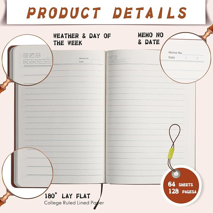 PerKoop 24 Pcs A5 PU Leather Journals for Laser Engraving, 8.1 x 5.6 Inch Lined Notebook Blanks 128 Pages, Lay Flat Ruled Writing Notebooks for DIY Crafting Office School Gifts (Morandi Color)