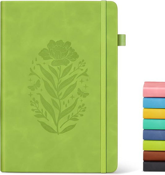 Lined Journal Notebook for Women, A5 Hardcover Leather Journals for Writing, 200 Pages Thick Travel Daily Journal, College Ruled Notebook for Work School, Note Taking, Business 5.75'' X 8.38'' Cyan