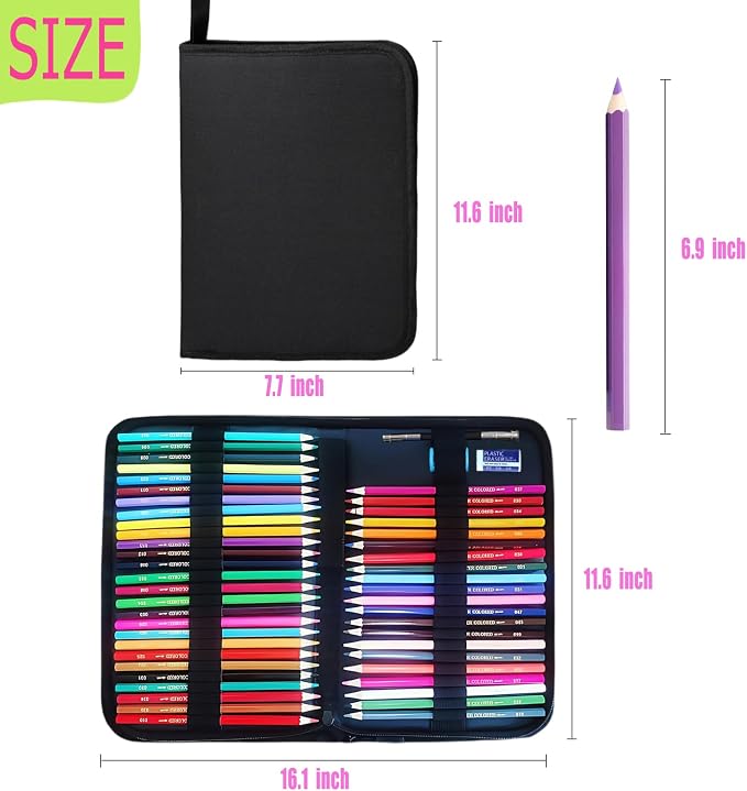 Premium Colored Pencils Set - Artist-Grade, Soft Oil-based Colored Pencils for Vibrant Drawing, Coloring & Sketching, Perfect for Artists & Adults (48 pcs)