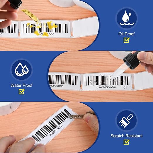 L LIKED 10 Rolls 1-1/8"x3-1/2 Labels, Compatible Dymo/Rollo/Zebra | DYMO 30252 replacement, 3500 labels. Strong adhesive, easy-tear. Compatible with Dymo 450/4XL, Rollo, Zebra.
