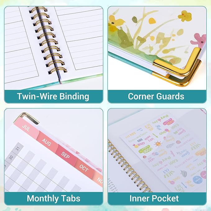 Academic Planner 2026-2027, 8.5" x 11", Hardcover Weekly Planner, Tree | Calendar Planner July 2026 - June 2027, Agenda Book with Tabs, Inner Pocket and Sticker for Office & School, A4