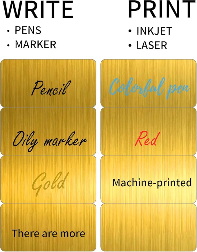 Shipping Labels Stickers, 2"×4" Gold Printable Mailing Labels for Laser/Inkjet Printing- Matte Gold, 8.5"×11"- 20 Sheet