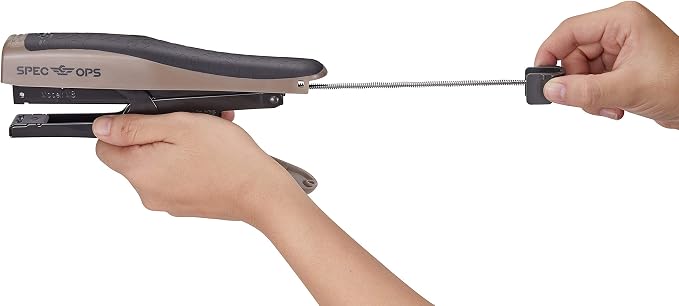 Spec Ops Tools Heavy Duty Plier Stapler for Packaging, Compatible with 3/8" and 1/4" Leg Length Staples, 45 Sheet Capacity, Comfort Grip