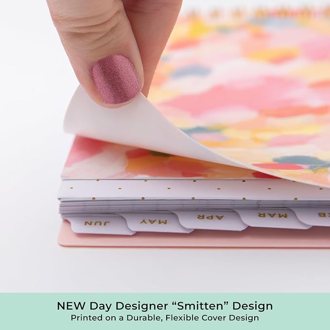 Blue Sky 2026-2027 Weekly & Monthly Academic Planner, 5"x8", Smitten | July 2026 - June 2027, Flexible Cover, Wirebound, Storage Pocket, Stickers, Academic Year, Day Designer